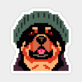 Rottweiler Pixel Art Dog Lover Puppy Magnet