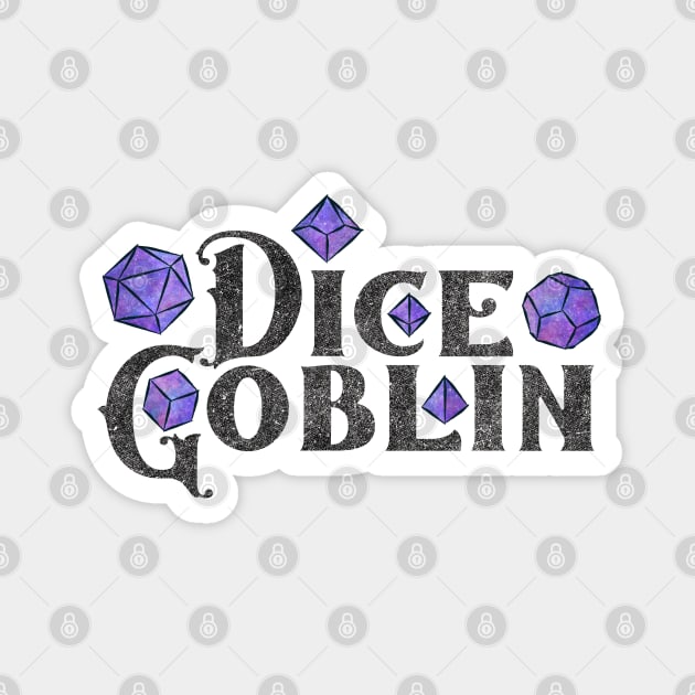 Dice Goblin Purple Galaxy Dice Magnet by ViolaVixi