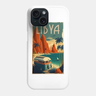 Libya Beach Vintage Travel Art Poster Phone Case