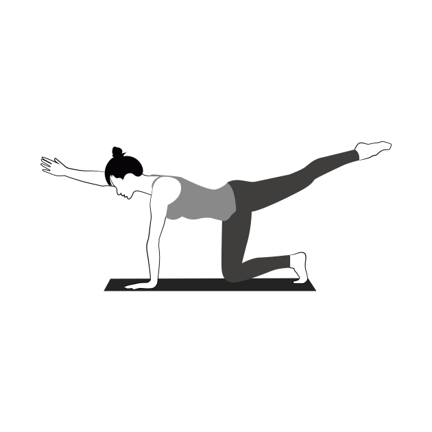 yoga bird dog by Ginstore