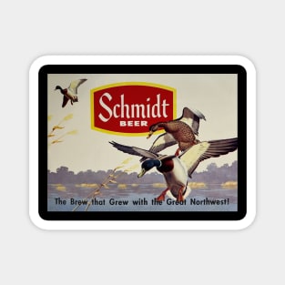 Schmidt Beer Duck Hunting Vintage Retro Magnet