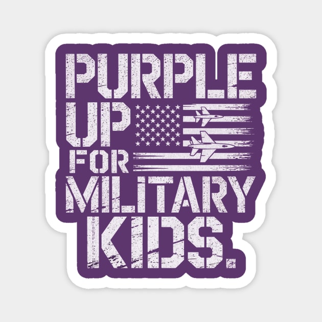 Purple-Up-For-Military-Kids-Support-Military-Child-Month Magnet by ArtistTee ⭐⭐⭐⭐⭐