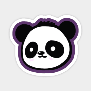 Drawing of cute panda face Magnet