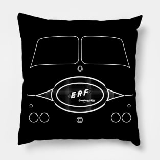 ERF KV classic 1950s lorry white outline graphic Pillow