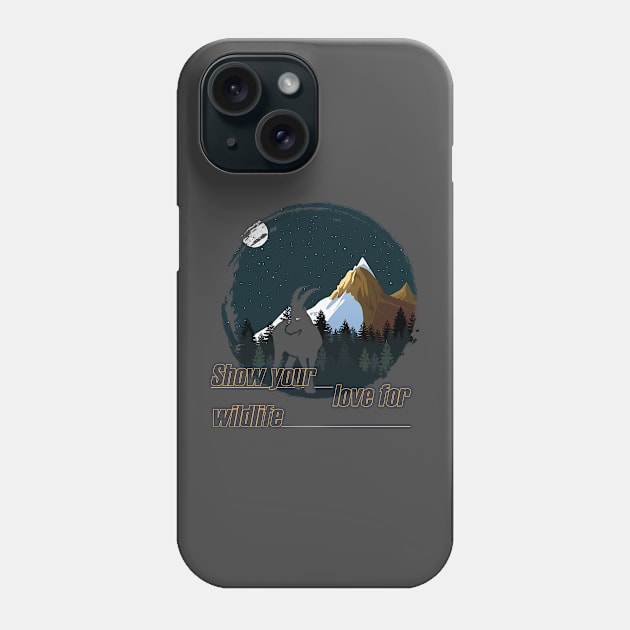 Show your love for wildlife Phone Case by TeeText