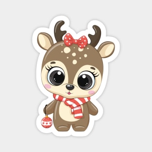 Cute reindeer for new year and christmas Magnet