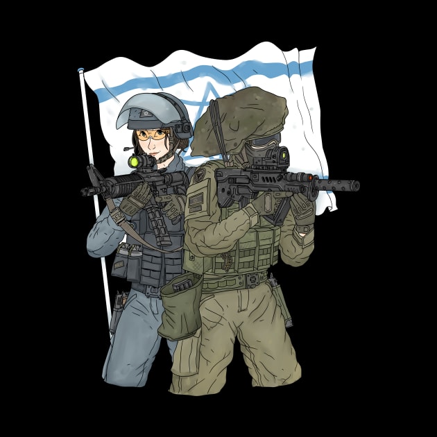 Israeli soldiers and police, IDF. by JJadx