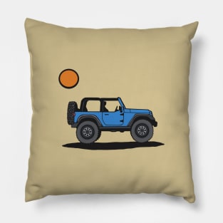 Blue Wrangler with Sun Pillow