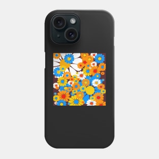 retro sixties flower design Phone Case