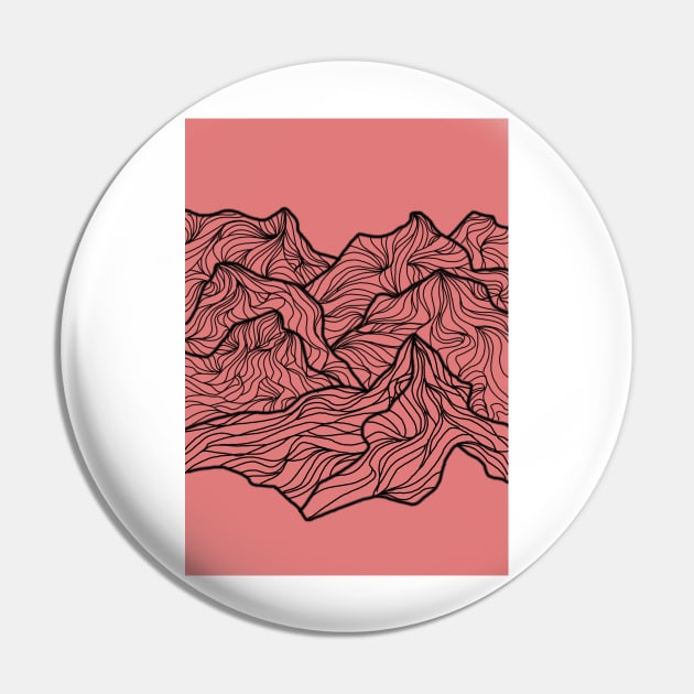 Pink Hills Pin by rakastuff