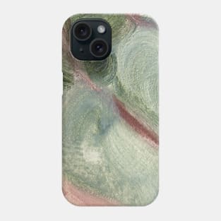 Abstract Oil Painting Herbal Green Pink Blush 1c21 Phone Case