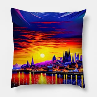 Sunset Village Pillow