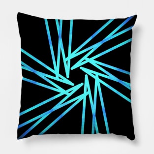 Modern glowing geometric shape Pillow