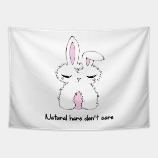 Natural Hare Don't Care - Kawaii Bunny Tapestry