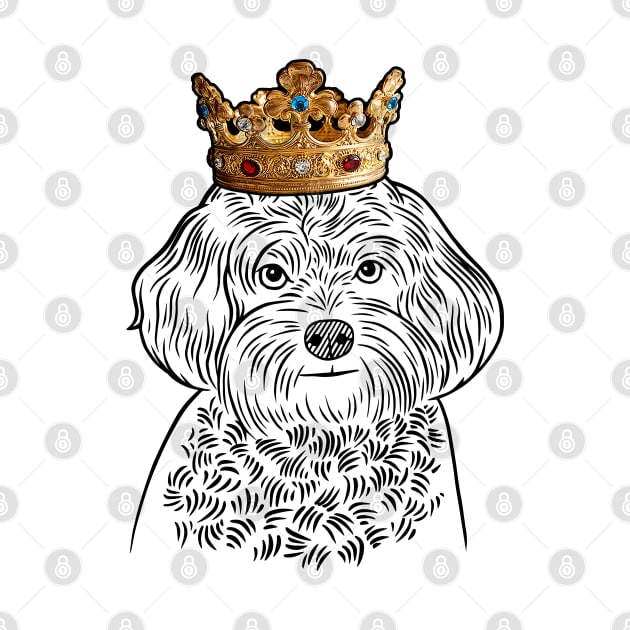 Maltipoo Dog King Queen Wearing Crown by millersye