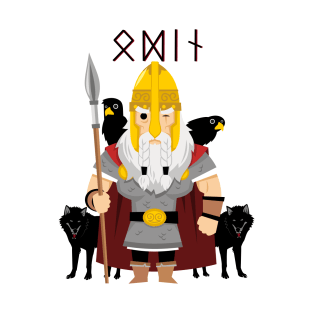 Odin in Runes T-Shirt