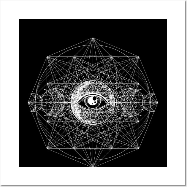 Sacred Masonic symbol. All Seeing eye, the third eye, The Eye of