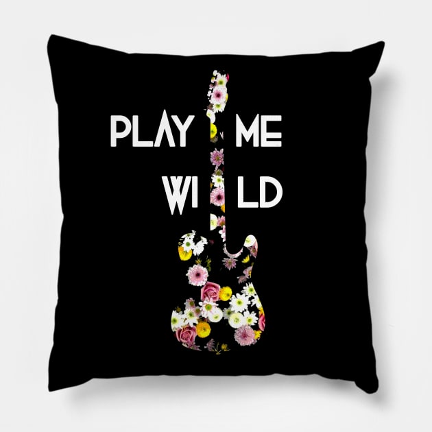 Heavyflowers guitar Pillow by Aleksandar NIkolic