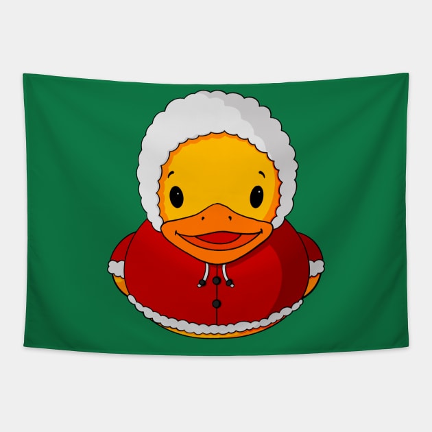 Winter Coat Rubber Duck Tapestry by Alisha Ober Designs