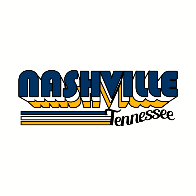 Nashville - Retro by BigOrangeShirtShop