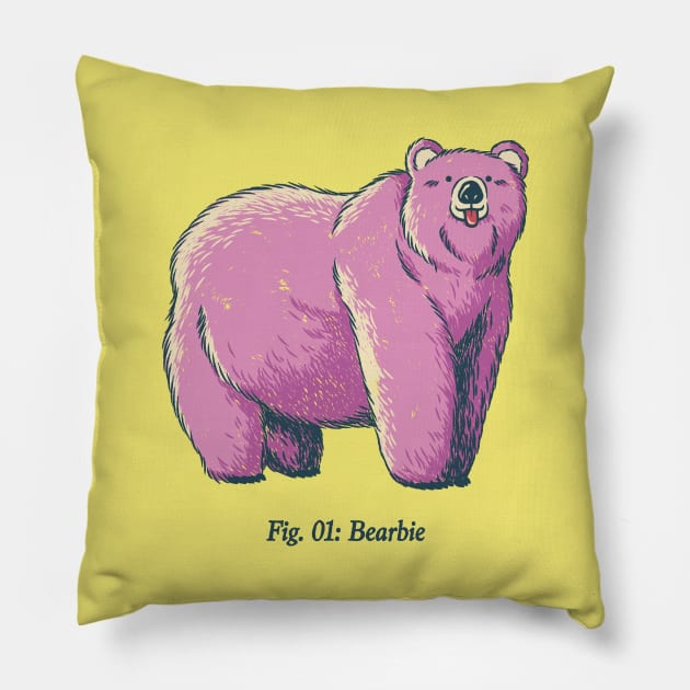 Bearbie Pink Bear by Tobe Fonseca Pillow by Tobe_Fonseca