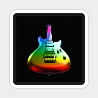 Colourful rock guitar with high gloss reflection. Magnet