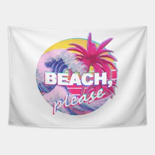 beach please, aesthetic collage Tapestry