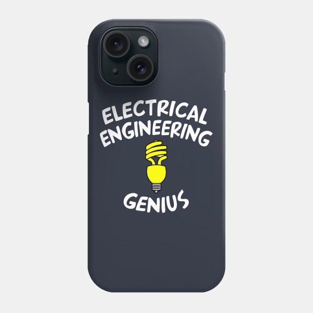 Electrical Engineering Genius White Text Phone Case by Barthol Graphics