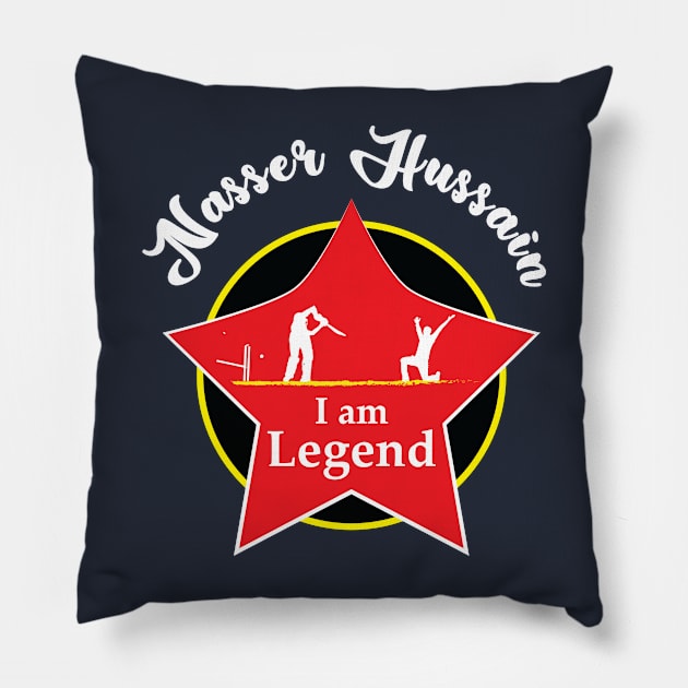 Nasser Hussain - I am Legend T-Shirt Pillow by VectorPB