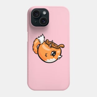 Fox Cute Coffee Cup Cartoon Illustration Phone Case