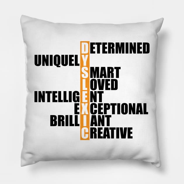 Dyslexia  - Dyslexic Acronym Pillow by KC Happy Shop