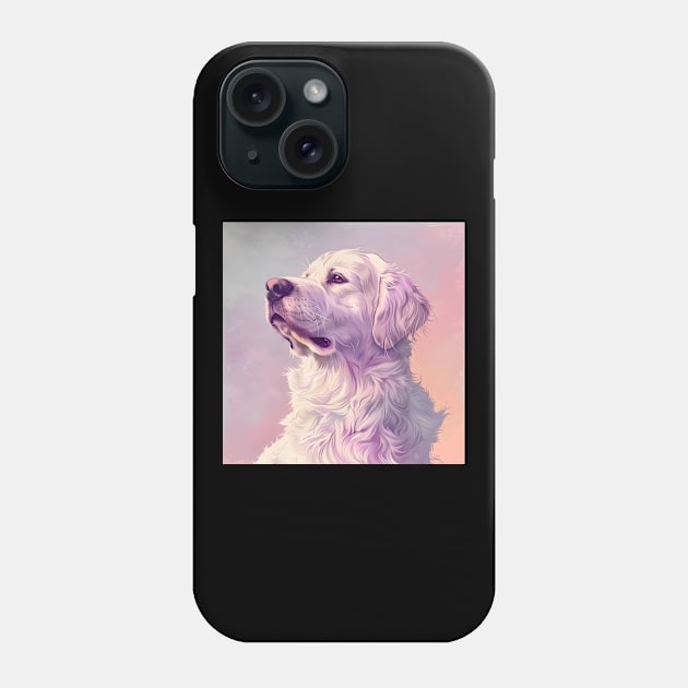 Retro Kuvasz: Pastel Pup Revival Phone Case by NatashaCuteShop