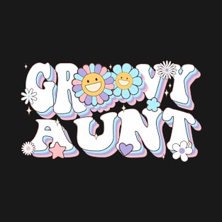Groovy Aunt Bday Party Decorations Family Funny T-Shirt