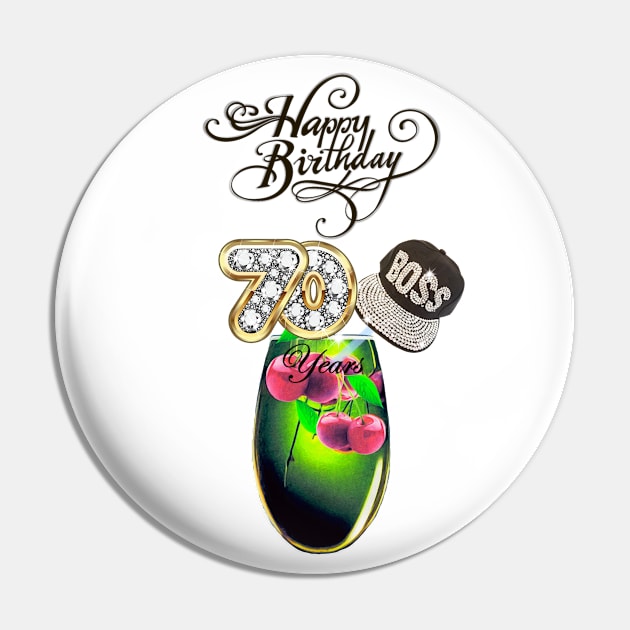 Celebrating 70th Birthday like a Boss Pin by KC Morcom aka KCM Gems n Bling aka KCM Inspirations