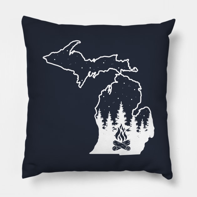 Michigan Night Pillow by Lost Mitten Apparel Co