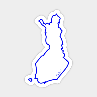 My land Finland map outline Magnet