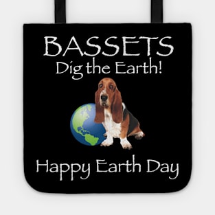 Basset Hound Happy Earth Day T-Shirt Tote