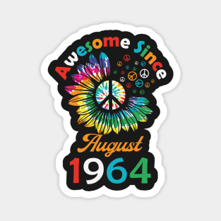 Funny Birthday Quote, Awesome Since August 1964, Retro Birthday Magnet