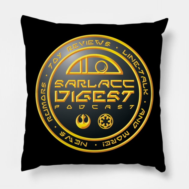 The Sarlacc Digest Podcast Logo Pillow by ScottSoloArt