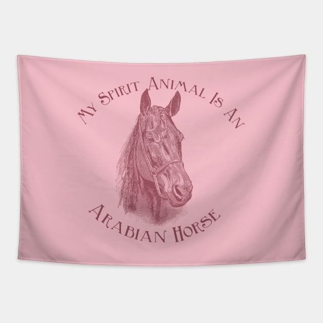 Arabian Horse Fun Saying Tapestry by Biophilia