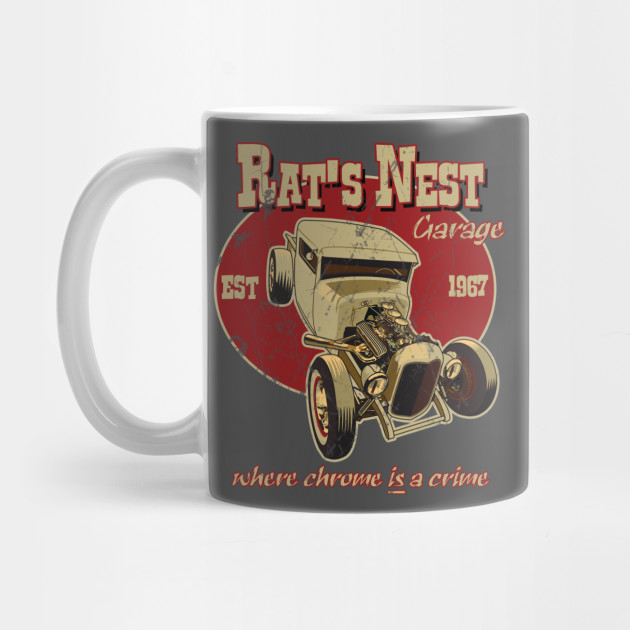 Rat S Nest Garage Rat Rodder Mug Teepublic