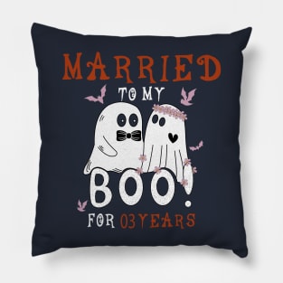 Funny 3th Wedding Anniversary October 3th Anniversary Pillow