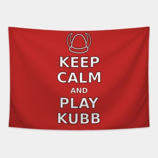 Keep Calm Play Kubb Tapestry