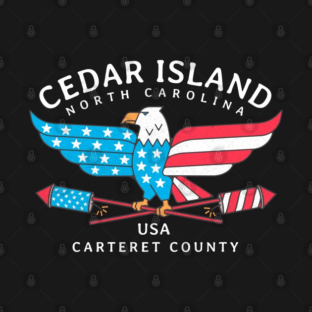 Cedar Island, NC Summer Patriotic Pride Fourth of July by Contentarama