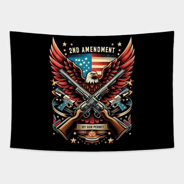 My Gun Permit Tapestry by soaktrendingworld