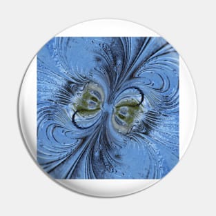 CYCLONE DESİGN OF SHADES OF SKY BLUE. A textured floral fantasy pattern and design Pin