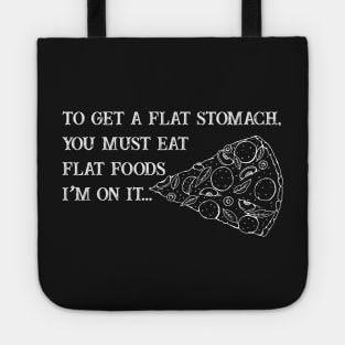 Funny Flat Stomach Gym Quote Tote