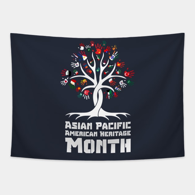 aapi month gift :Asian Pacific American Heritage Month Tapestry by Mr_tee