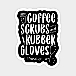 Coffee Scrubs Rubber Gloves Nurse Magnet