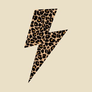 Preppy Leopard Print Lightning Bolt T-Shirt